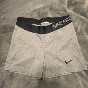 Nike Gray and Black Athletic Shorts